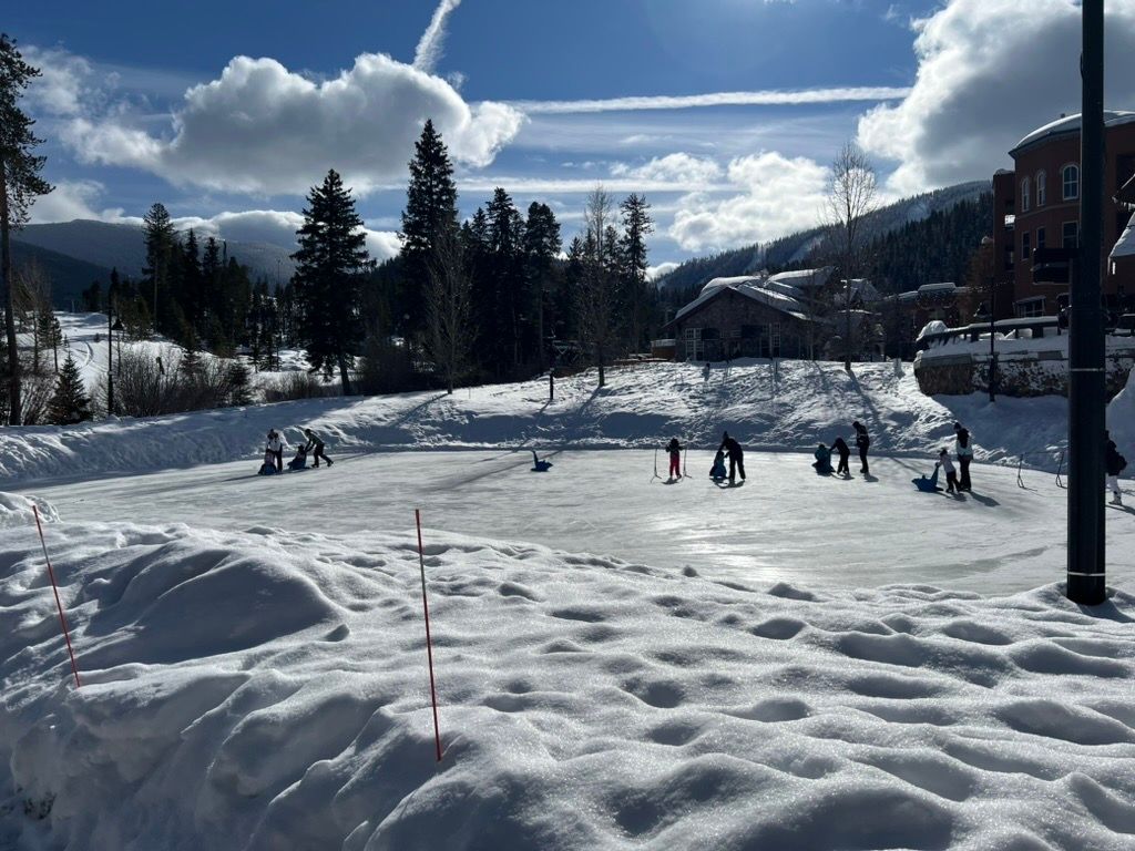 Skating in the village, Winter Park